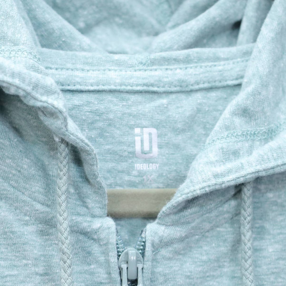 Ideology Womens Plus Size Full Zip Hooded Jacket - 1X - Crushed Mint - NWT - Picture 4 of 4